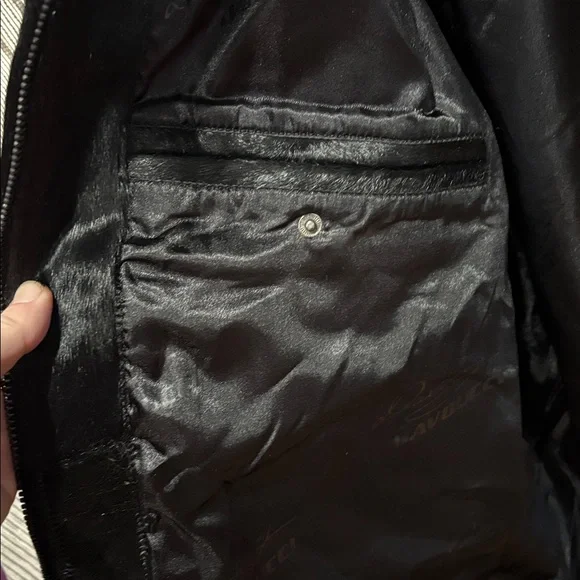 Davoucci genuineleather calf hair jacket black size 3xl men’s - Picture 4 of 7